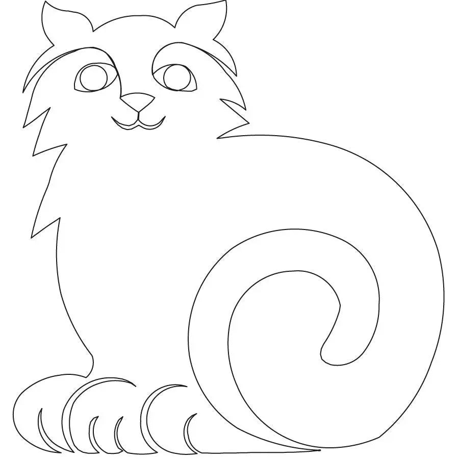 Two-Line Feline Digital Design Block
