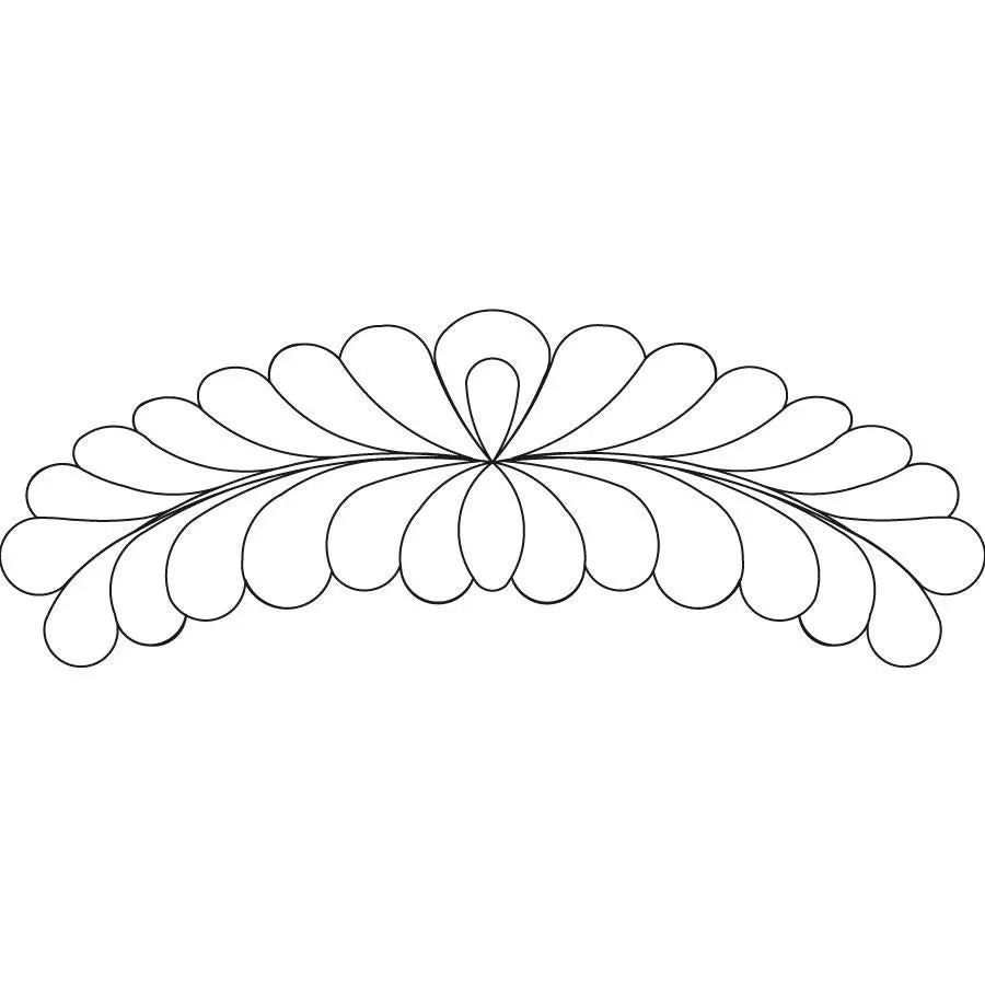 Dotted Feather Open Sash