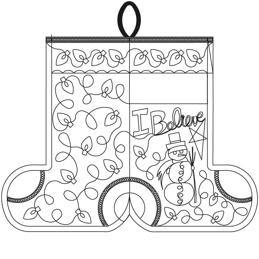 Snowman Stocking Name Tag