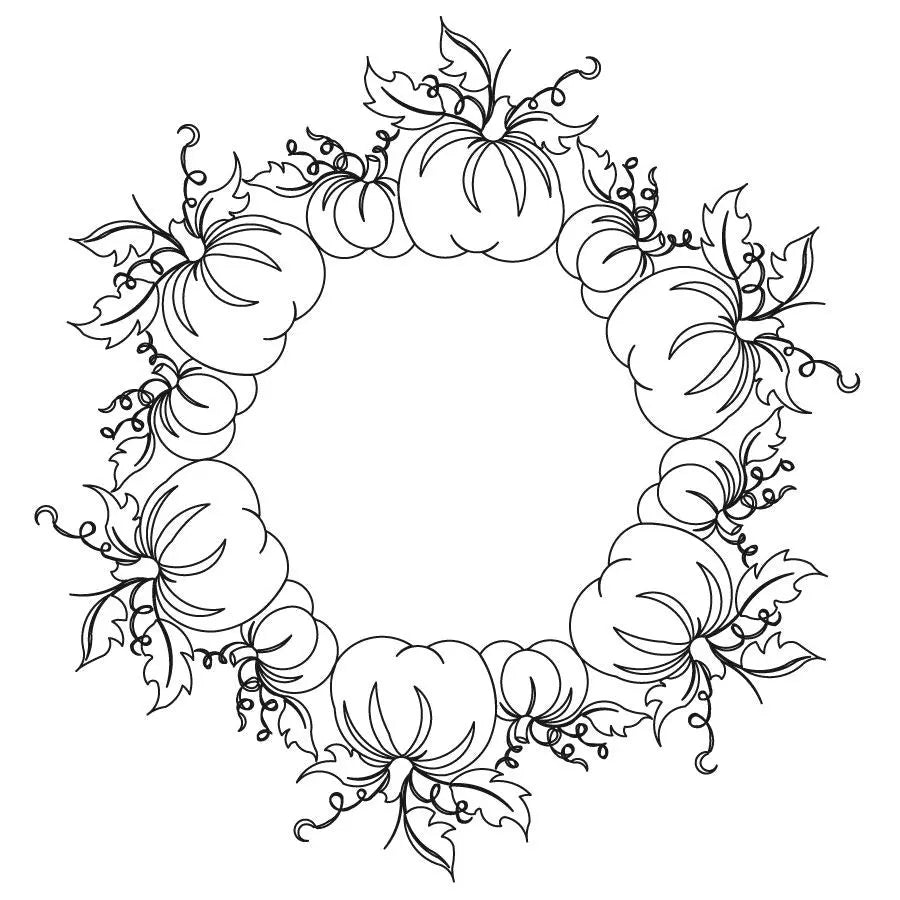 Pumpkin Wreath Block