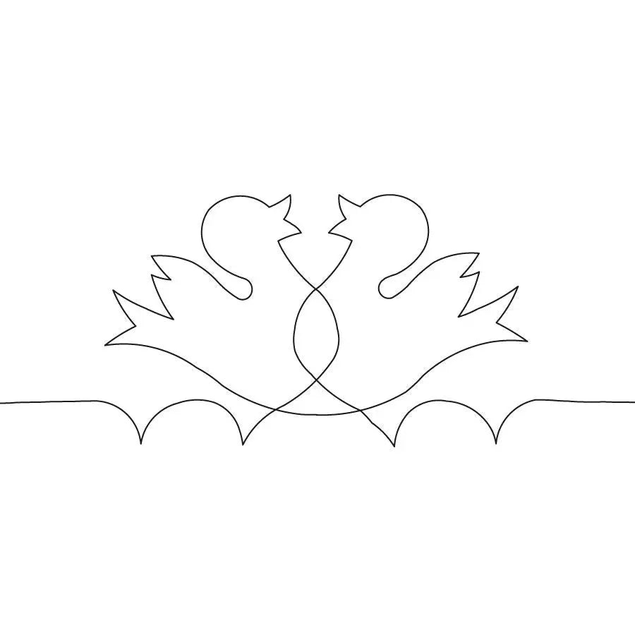 Birds in a Cloud Border