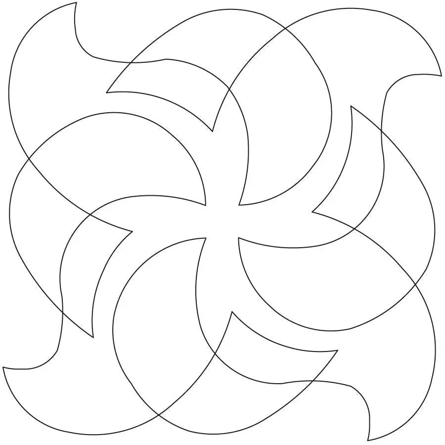 Papers Flying Block Design for Digital Quilting
